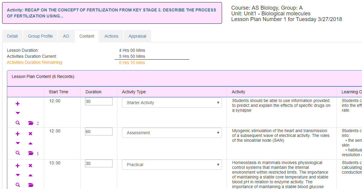 Planning Live Student Module